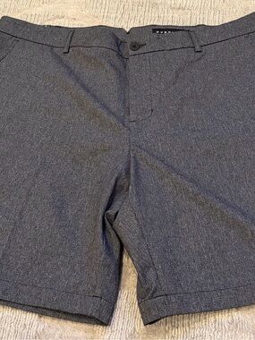 Dunham Men's Heathered Blue Flat-Front Shorts